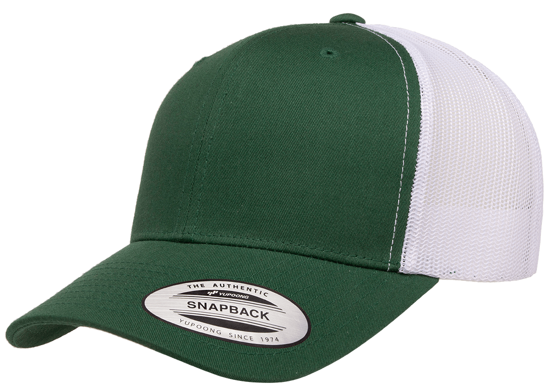 Yupoong Hats Evergreen/White / OSFA Yupoong Classics Retro Trucker Cap - 2 Tone