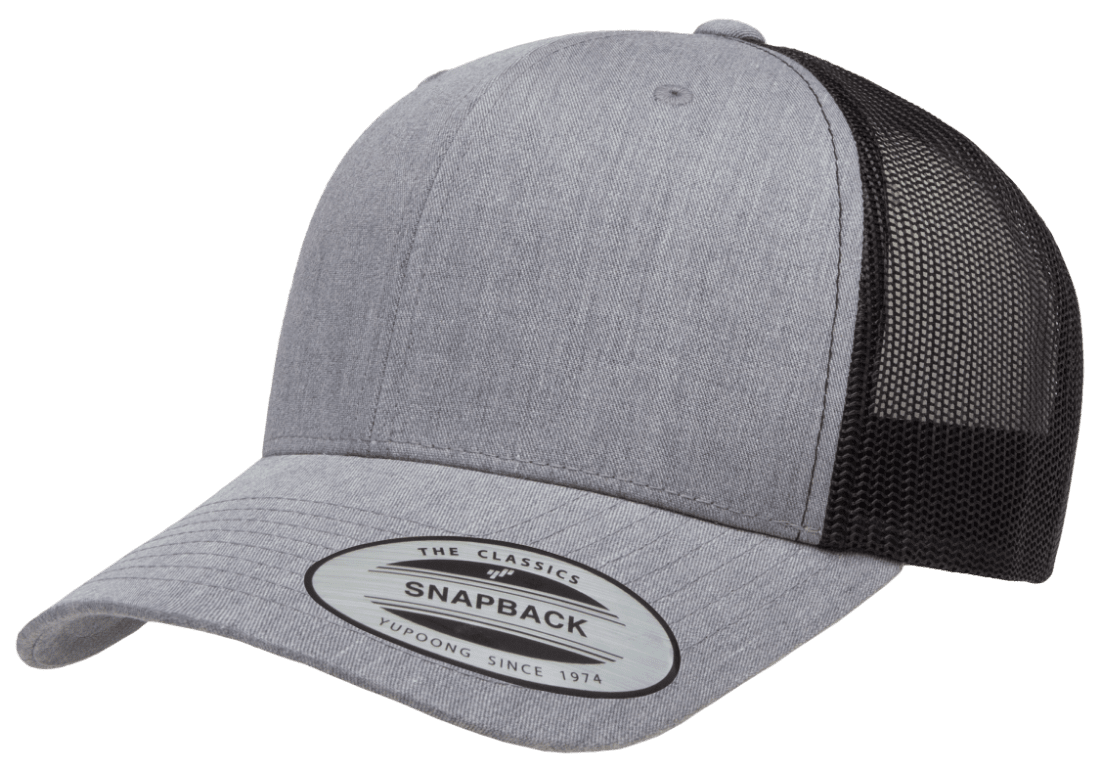 Yupoong Hats Heather/Black / OSFA Yupoong Classics Retro Trucker Cap - 2 Tone