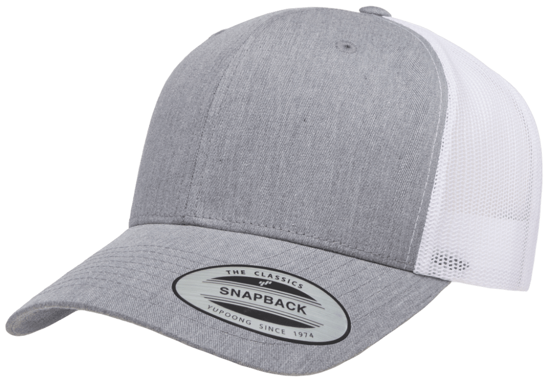 Yupoong Hats Heather/White / OSFA Yupoong Classics Retro Trucker Cap - 2 Tone