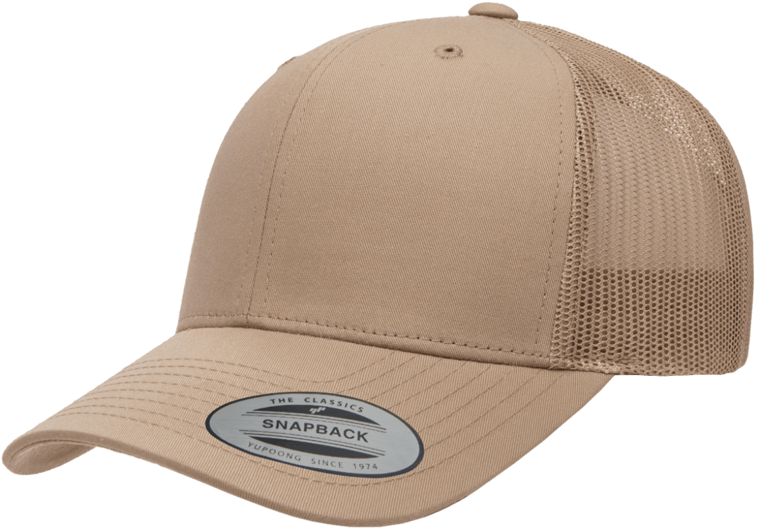 Yupoong Hats Khaki / OSFA Yupoong Classics Retro Trucker Cap