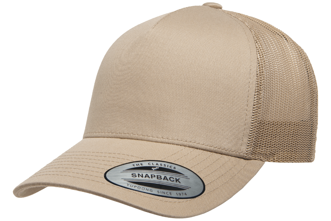 Yupoong Hats Khaki / OSFA Yupoong Trucker 5Panel