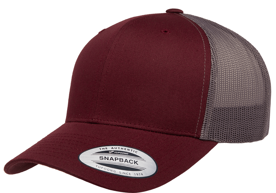 Yupoong Hats Maroon/Grey / OSFA Yupoong Classics Retro Trucker Cap - 2 Tone