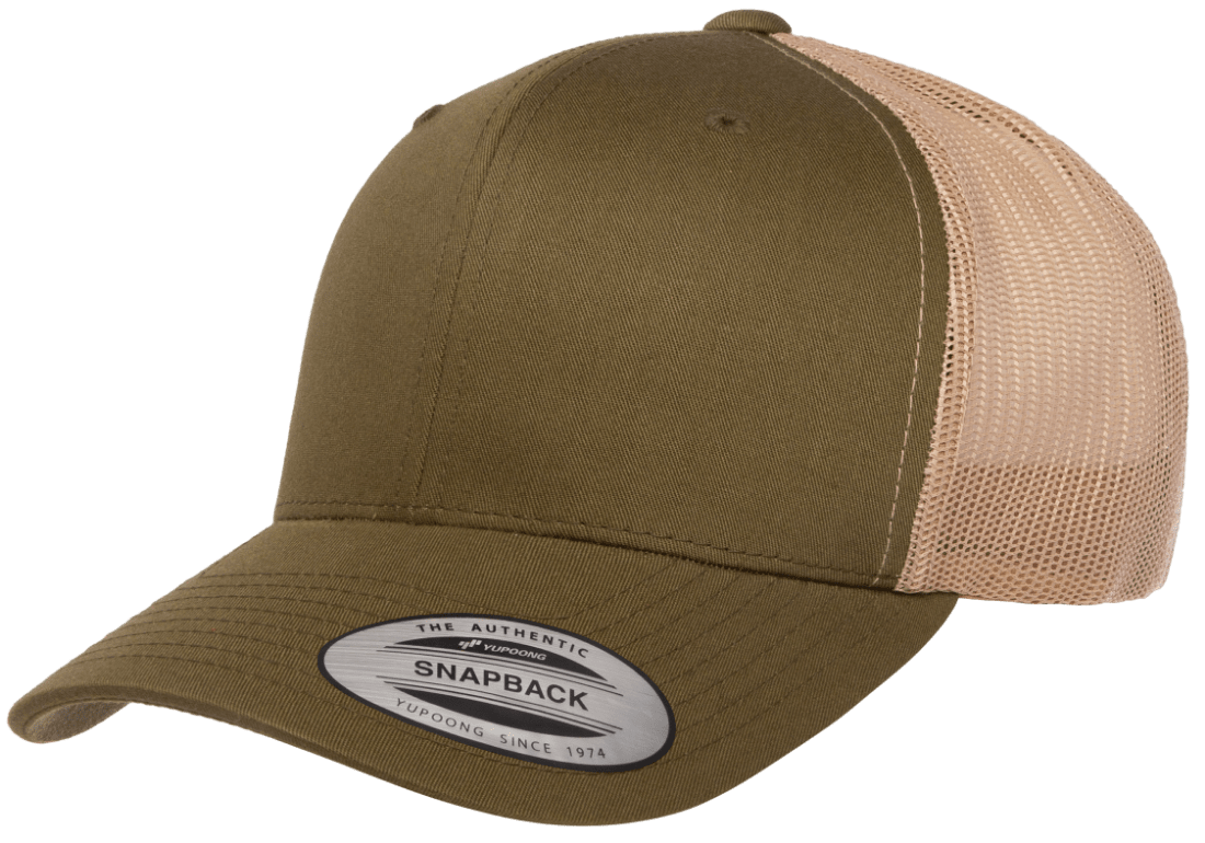 Yupoong Hats Moss/Khaki / OSFA Yupoong Classics Retro Trucker Cap - 2 Tone