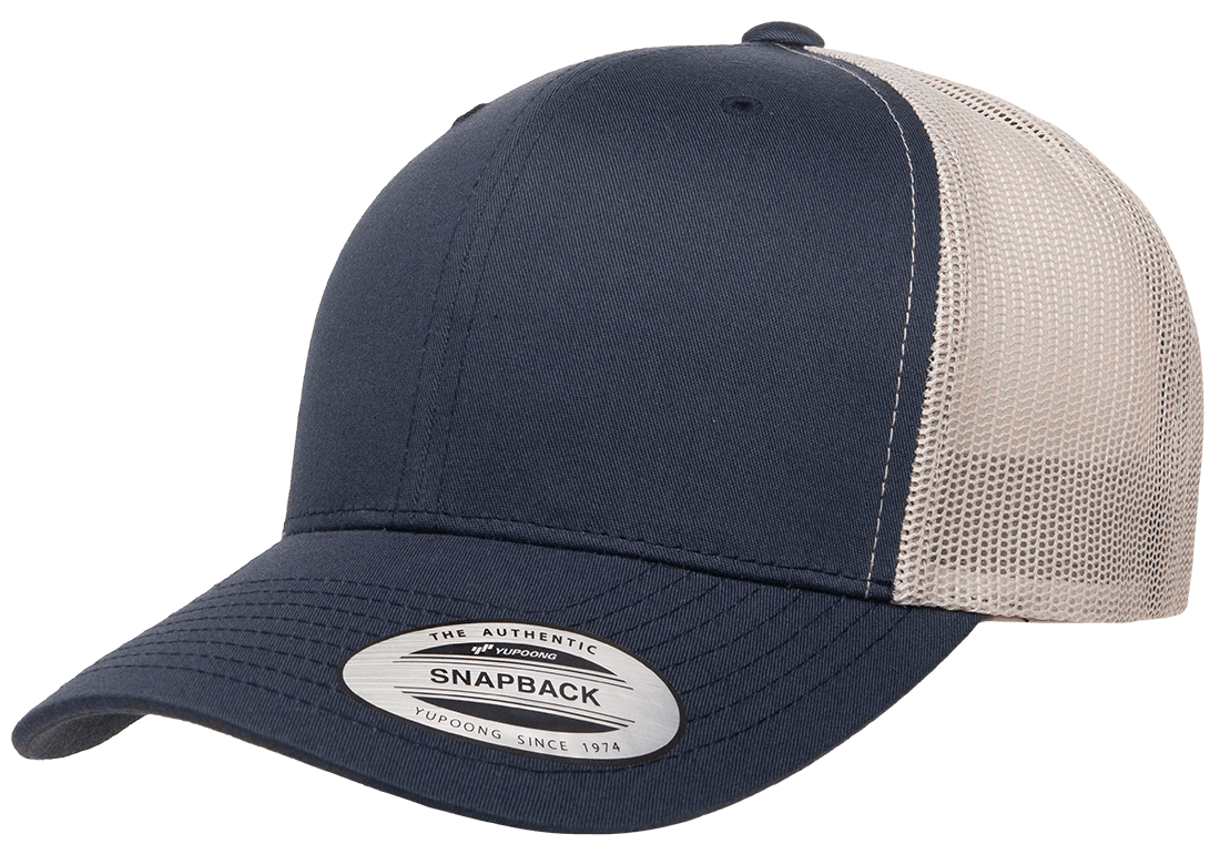 Yupoong Hats Navy/Silver / OSFA Yupoong Classics Retro Trucker Cap - 2 Tone