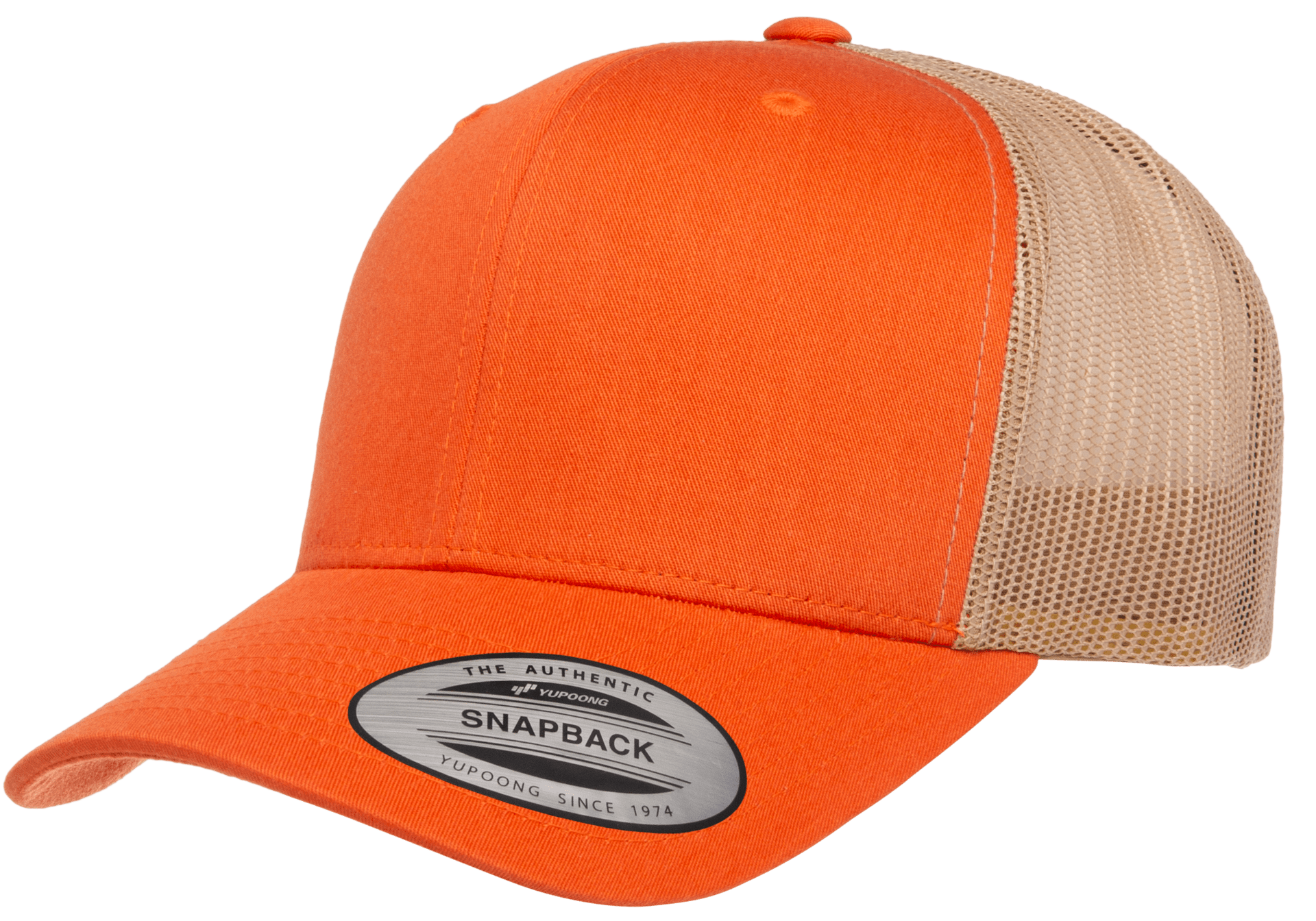 Yupoong Hats Rustic Orange/Khaki / OSFA Yupoong Classics Retro Trucker Cap - 2 Tone