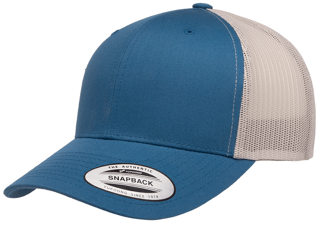 Yupoong Hats Steel Blue/Silver / OSFA Yupoong Classics Retro Trucker Cap - 2 Tone
