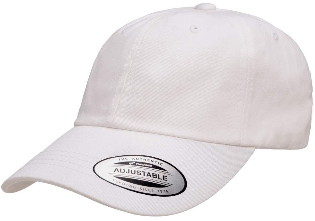 Yupoong Hats White / OSFA Yupoong Low Profile Cotton Twill Dad Hat